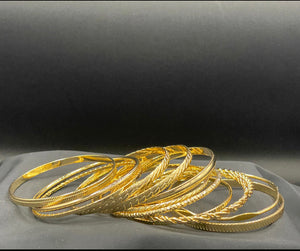 Bangle Set in Silver or Gold Tone