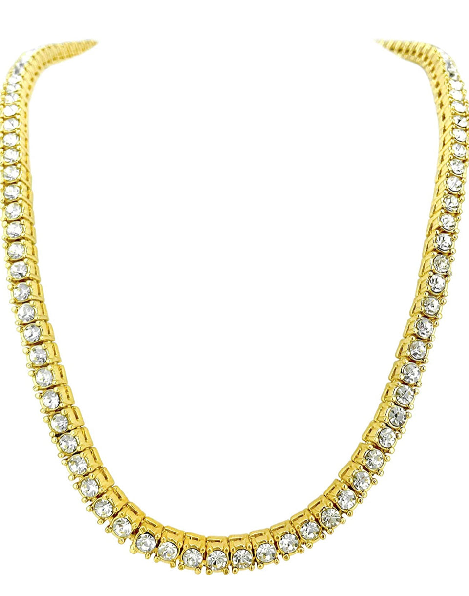 4MM Tennis Chain Necklace 14K Gold
